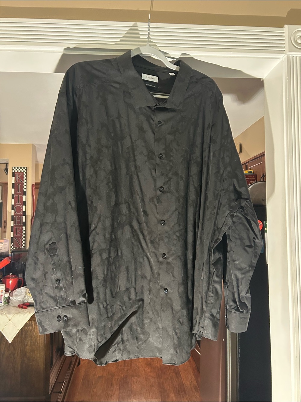 Calvin Klein Black Subtle Jacquard Shirt